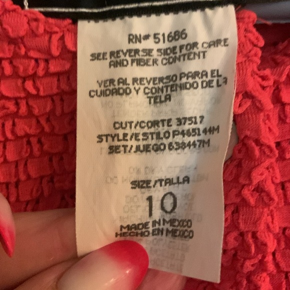 Molly Malloy vintage red crop top size 10 - Picture 5 of 6